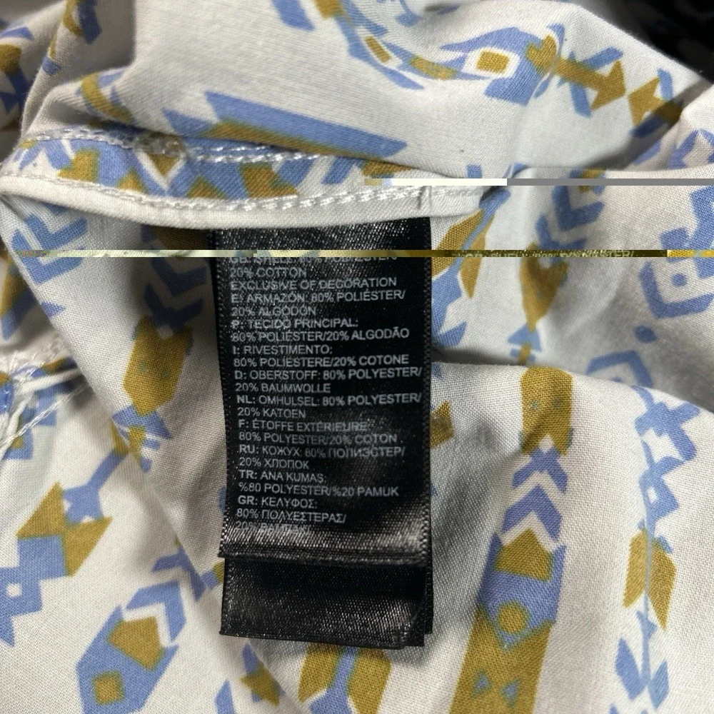 The North Face Shirt Men's S White Button Up Aztec Southwestern Tribal Outdoors
